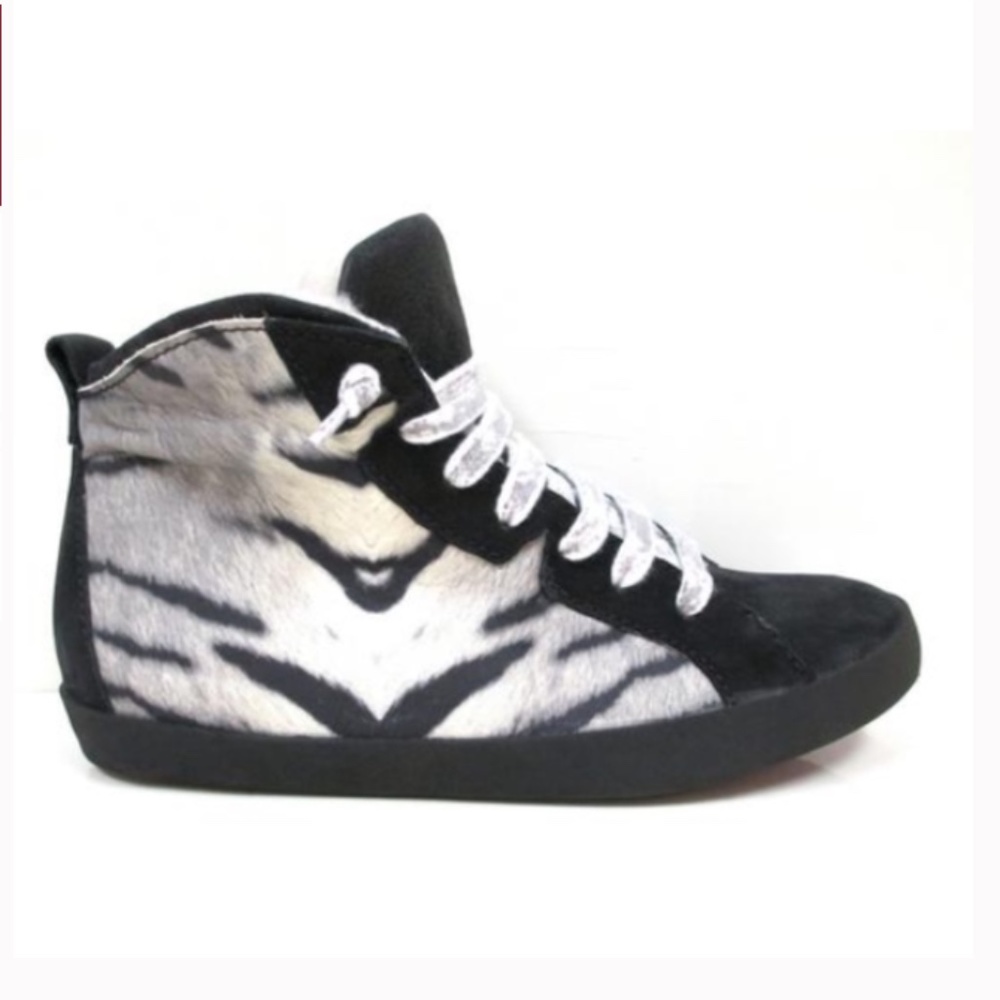 Donna Carolina Zebra hiden wedge sneakers! 38.5